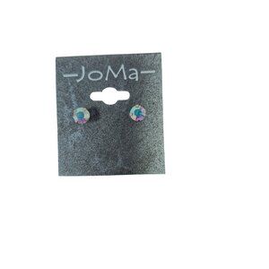 JoNa Round Iridescent Stud Earrings